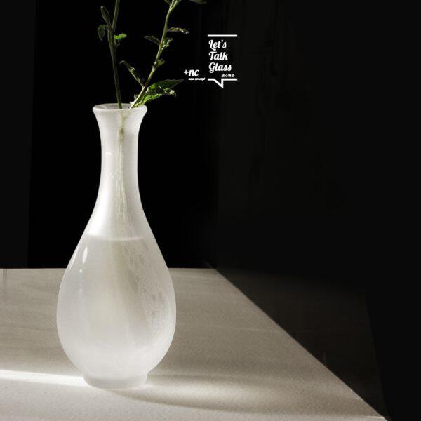 玻心璃语|非白玉壶赏瓶 玻璃 琉璃 硝子 茶具 手工匠人 花器
