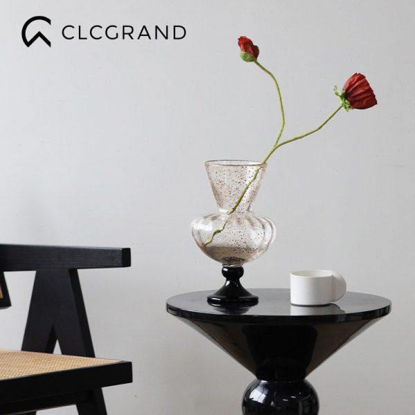 复古洒金高脚风灯琉璃花瓶摆件轻奢高级感客厅餐桌鲜花插花装饰品,家居饰品,花瓶,淘宝优惠券,粉丝福利购,淘宝优惠卷