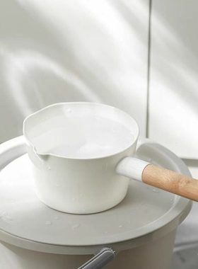 日式水瓢厨房舀水勺家用塑料创意加深厚水舀子水漂摔不破榉木勺子