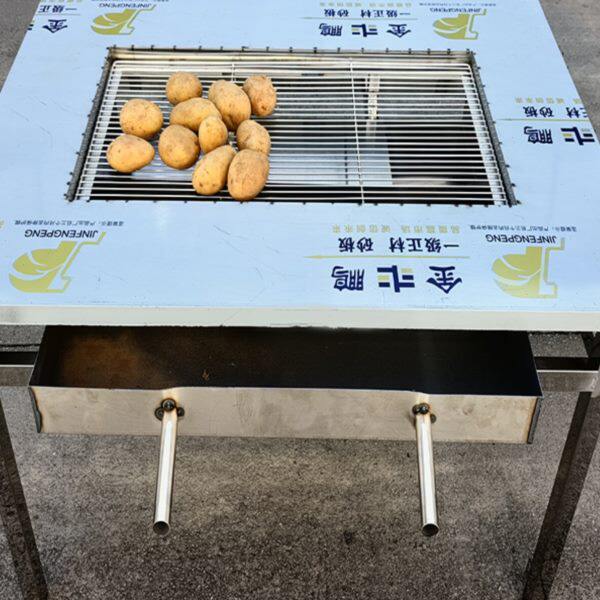 烤土豆手撕豆腐烧烤桌 贵州云南小豆腐洋芋 木炭烧烤炉架加大条网