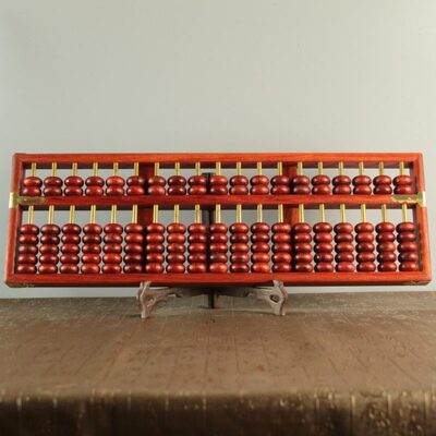 19档红花梨木铜杆算盘老式大号摆件摆设书房装饰文玩收藏开业送礼
