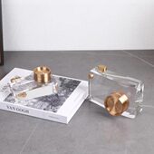 现轻奢创意水晶相机摆件样板房家居客厅公室桌面书柜软装 饰品