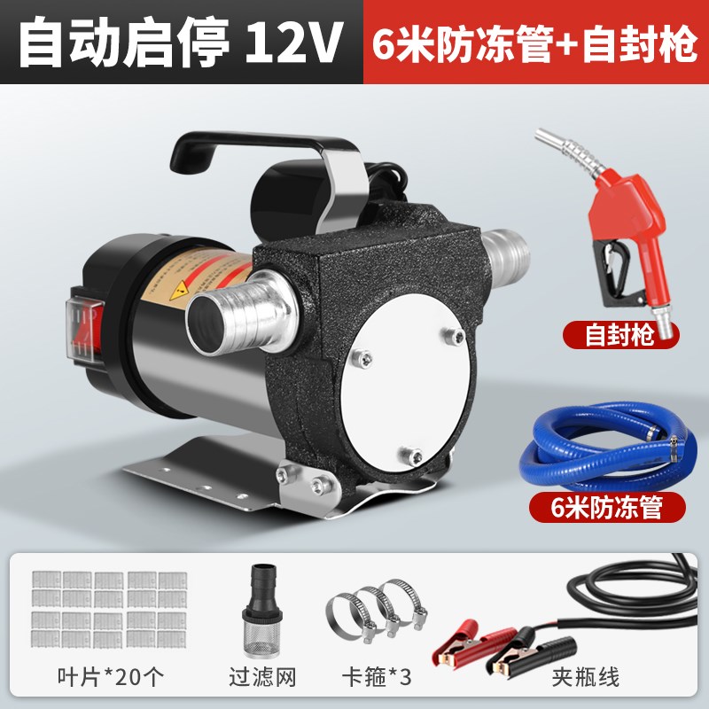 叶古电动抽油泵正反转12v24v220v柴油泵加油抽油机自吸泵加油