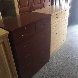 松木五斗储物柜实木床边柜实木衣柜松木斗柜五斗柜四斗一门衣柜