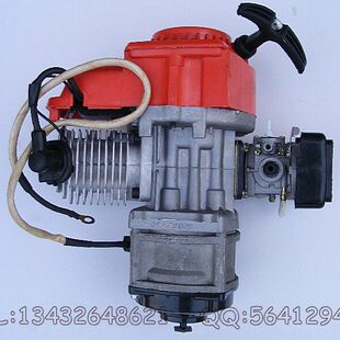 二冲程49CC单缸发动机 电启动+手拉 汽油 迷你车摩托越野货到付款