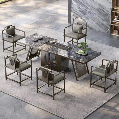 轻奢岩板茶台简约现端茶桌椅组合家用公室全自动一体泡茶桌,商业/办公家具,茶台/茶桌,淘宝优惠券,粉丝福利购,淘宝优惠卷