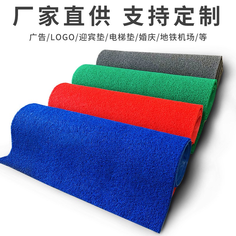 防滑地垫加厚牛筋底丝圈防静电橡胶垫宠物过道健身房地毯条状塑料