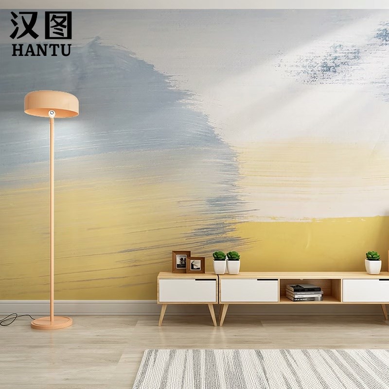北欧风艺术涂鸦i油画抽象壁纸电视背景墙墙纸客厅沙发卧室个性墙