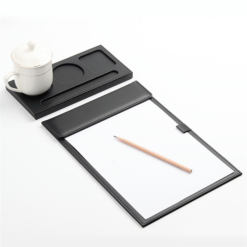 皮革a4文件夹板便签n夹会议垫夹酒店板夹办公垫板写字学生定制log