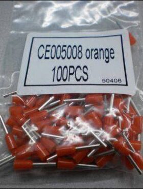 苏州源利管型接线端子0.5平方插针式线鼻GTVE05010 橘黄/白色