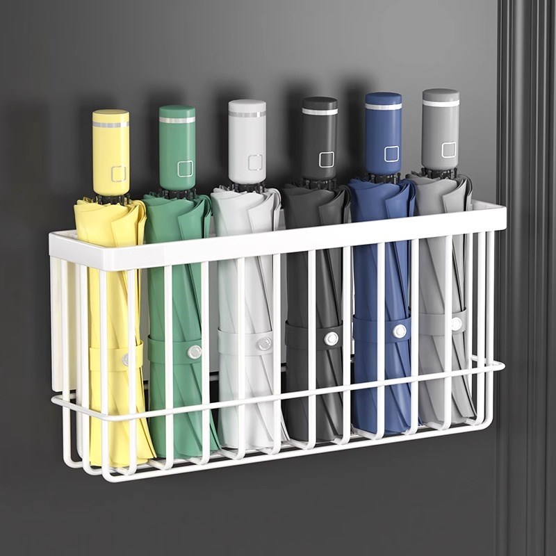 壁挂雨伞收纳架家用入户门口放置架门后磁吸免打孔放伞神器置物架