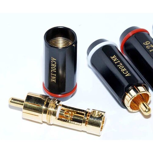 ACROLINK 雅高聆 PR-126(G) 镀金莲花头 RCA 连花头 6mm线径