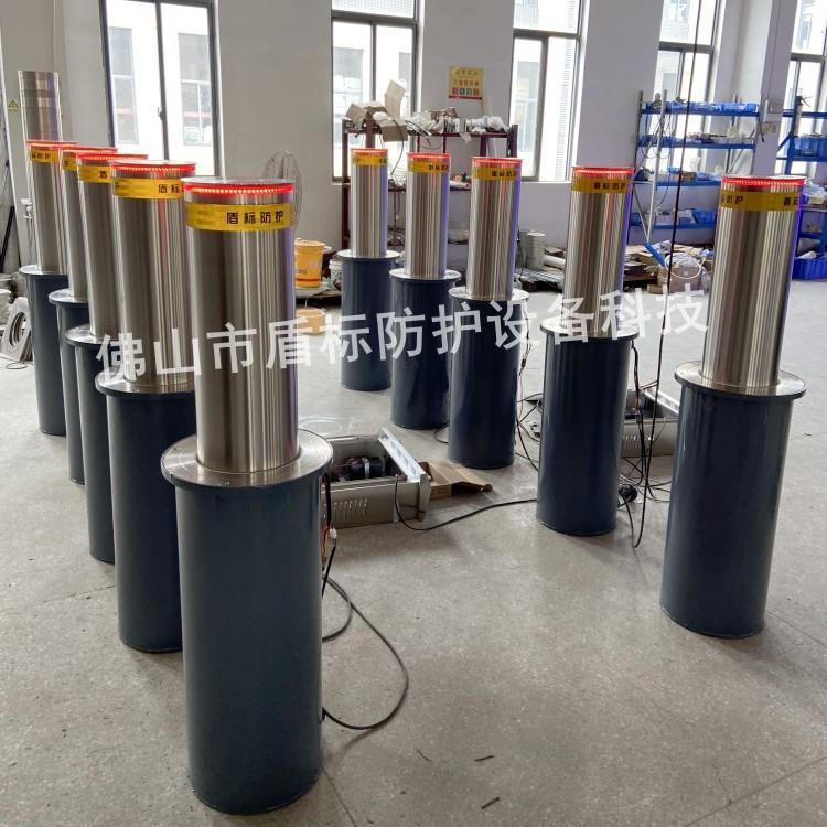 步行街可伸缩升降车档 公园不锈钢半自动液压升降柱 道路可移动柱