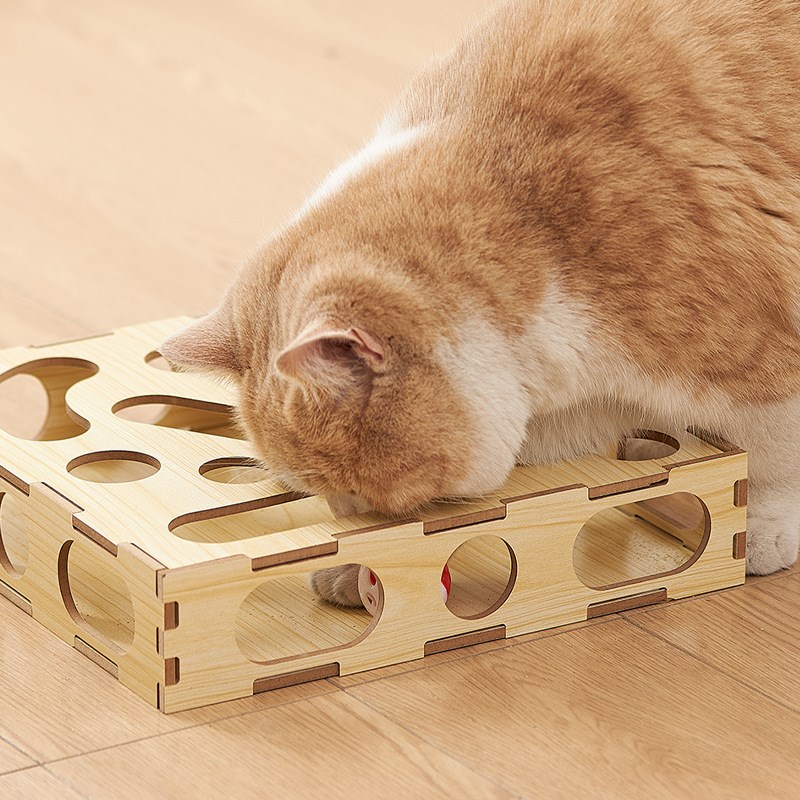 猫咪掏洞玩具益智自嗨解闷猫转盘漏食球逗猫棒迷宫铃铛球猫玩具4