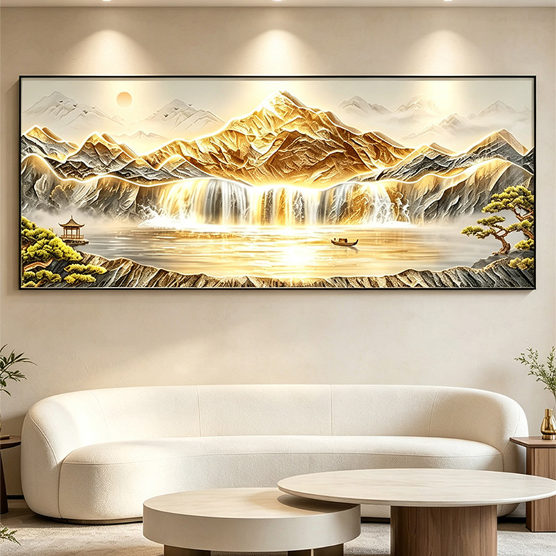 聚宝盆客厅装饰画沙发背景墙挂画