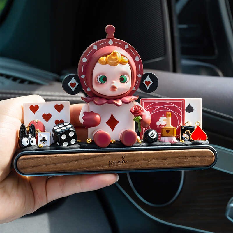 泡泡玛特SP平日奇境系列停车号码牌高档车L载车内饰品摆件汽车装