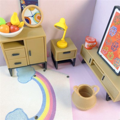 微缩家具家电娃屋景观微缩厨房用品柜子椅子榨汁机咖.啡机化妆台