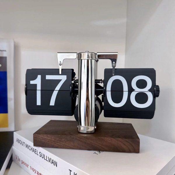 创意简约自动翻页时钟复古客厅桌面摆件家居数字机械座钟,家居饰品,立钟/落地钟,淘宝优惠券,粉丝福利购,淘宝优惠卷