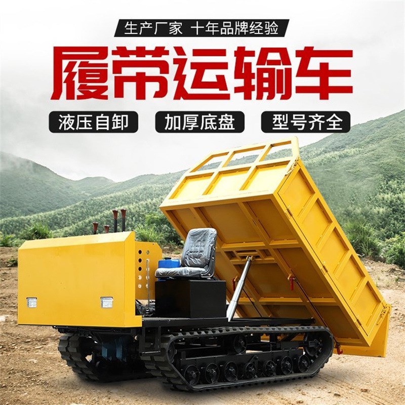 厂家生产履带平板运输车 使用大功率柴油发动机 小型履带自卸车