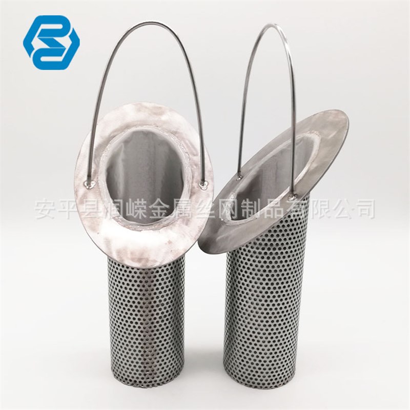 厂家定做不锈钢过滤筒金属过滤筒304不锈钢提篮式过滤网筒