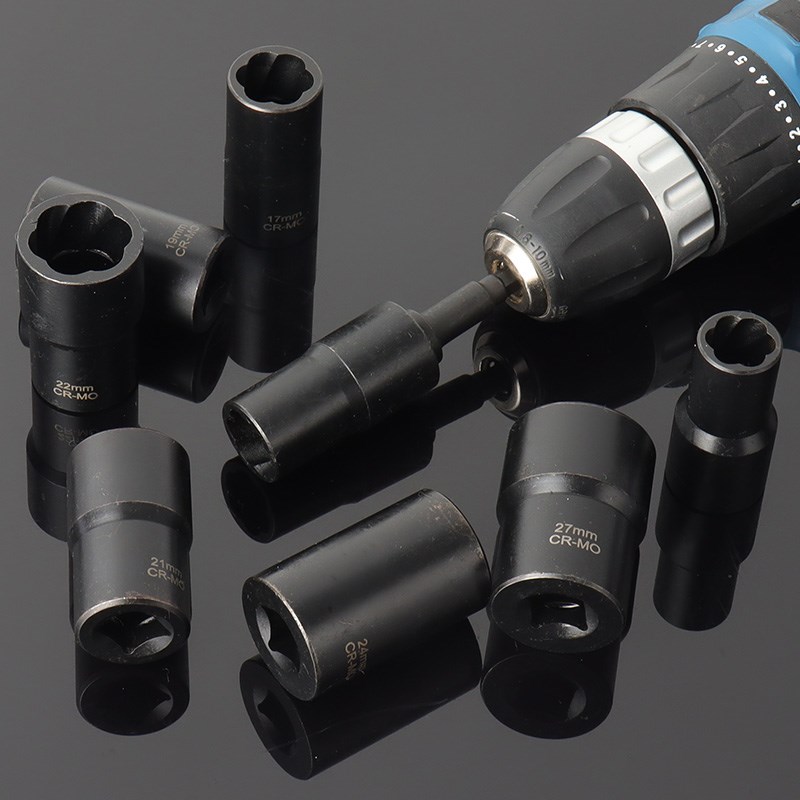 反牙反螺旋防滑套筒受损生锈滑牙螺母螺栓螺钉轮胎螺丝取出器