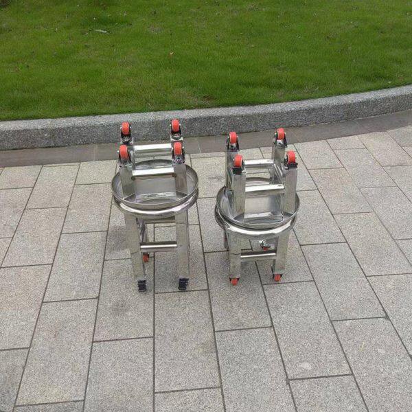 不锈钢迷你小圆凳特厚加固中国风静音万向轮带刹车转向滑轮