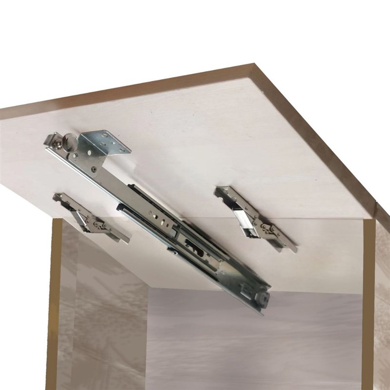 桌面上升隐形折叠导轨侧装延伸加长滑轨跳台升降餐桌伸缩轨道重型