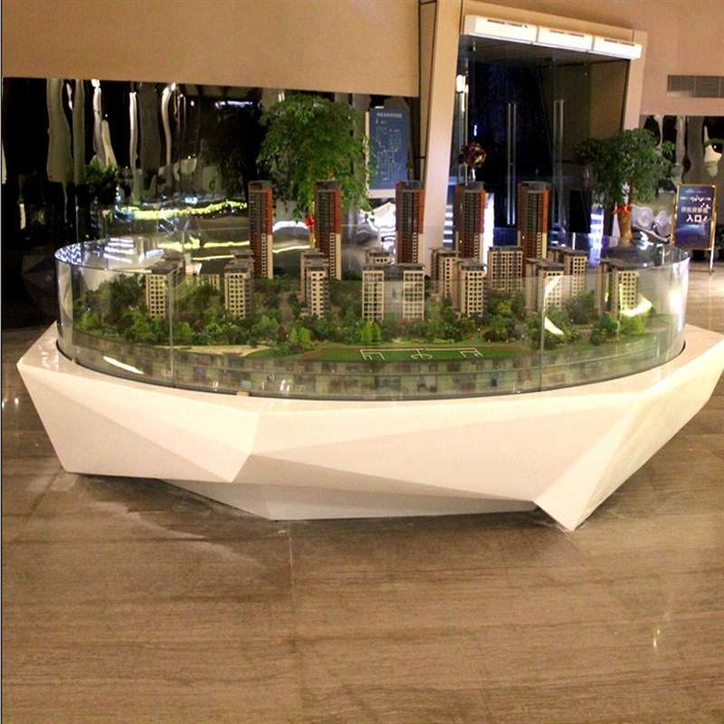 源头厂家玻璃钢售楼部展示台售楼部沙盘室内公司前台接待台吧台