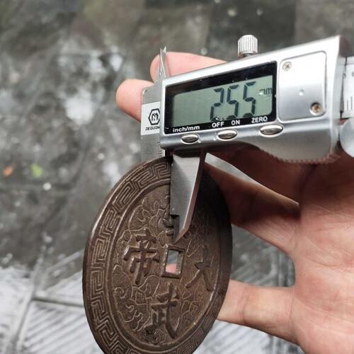 古钱币铜钱花钱收藏 明代真武大帝花钱铜钱约78mm 厌胜钱清代清朝