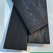 烧杉板火烧木黑炭板拉丝碳化木实木树纹黑色桑拿板外墙门头木丝板