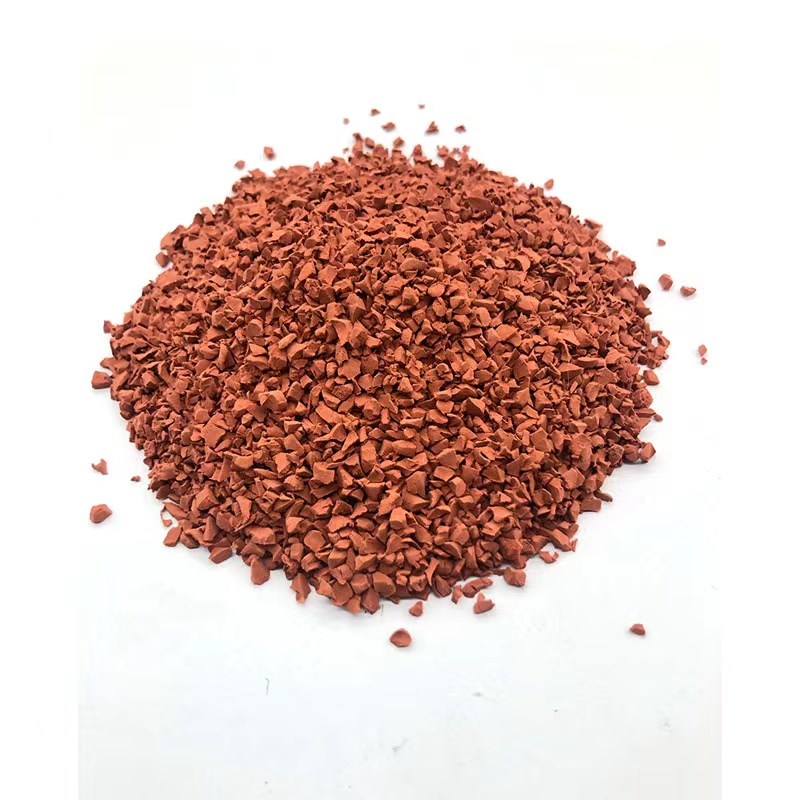 彩色epdm塑胶跑道材料厂家人行步道橡胶颗粒地面施工新国标环保型