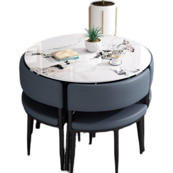 岩板接待洽谈桌椅组合现代简约四方饭桌轻奢意式小户型阳台小圆桌,住宅家具,岩板餐桌,淘宝优惠券,粉丝福利购,淘宝优惠卷