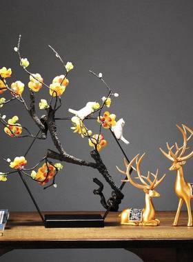 新中式家居客厅玄关禅意软装饰品创意摆设花瓶电视柜酒柜铁艺摆件