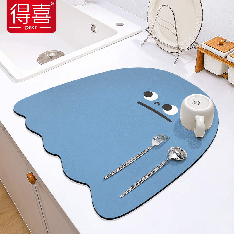 厨房台面垫子吸水防滑垫碗盘隔热干燥垫刷牙杯垫家用洗手台沥水垫