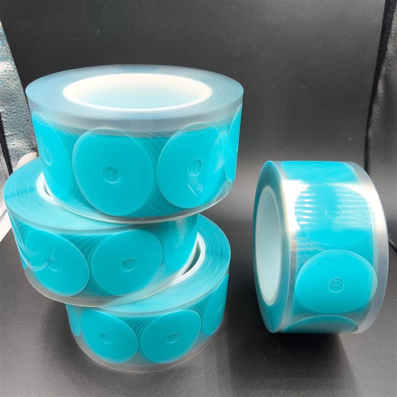 大尺寸蓝色单面贴 眼镜加工耗材 不残胶 好打磨  镜片打磨防滑贴