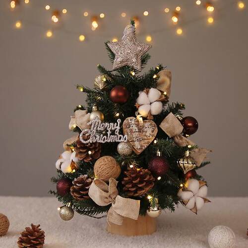 圣诞树摆件 圣诞节桌面聖誕樹装饰cmchristmas tree套装现货