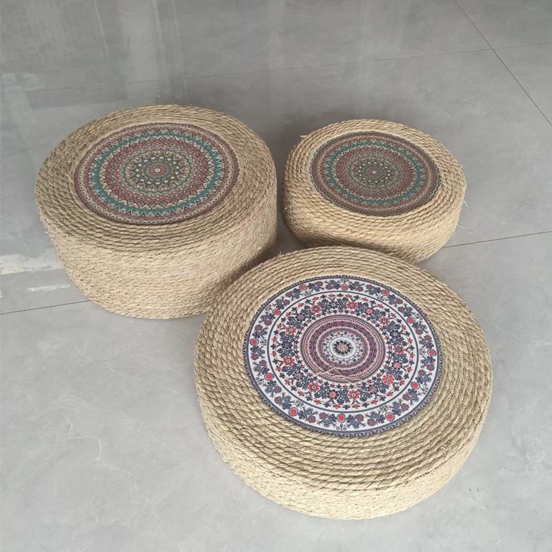 草编蒲团打坐垫草墩禅修垫拜w佛地垫跪垫家用冥想坐垫地上打座专