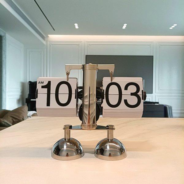 厂家妙刻自动翻页钟复古简约家居客厅座钟脚小天平翻牌钟,家居饰品,立钟/落地钟,淘宝优惠券,粉丝福利购,淘宝优惠卷