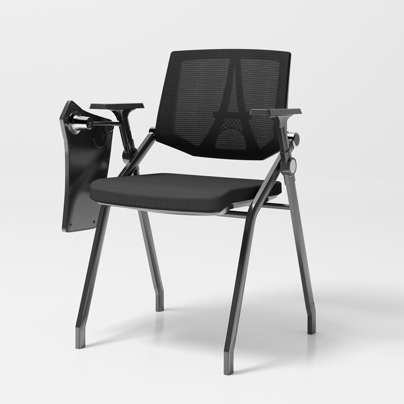 折叠培训椅带h桌板桌椅一体写字板折叠椅办公椅子会议椅智慧教室