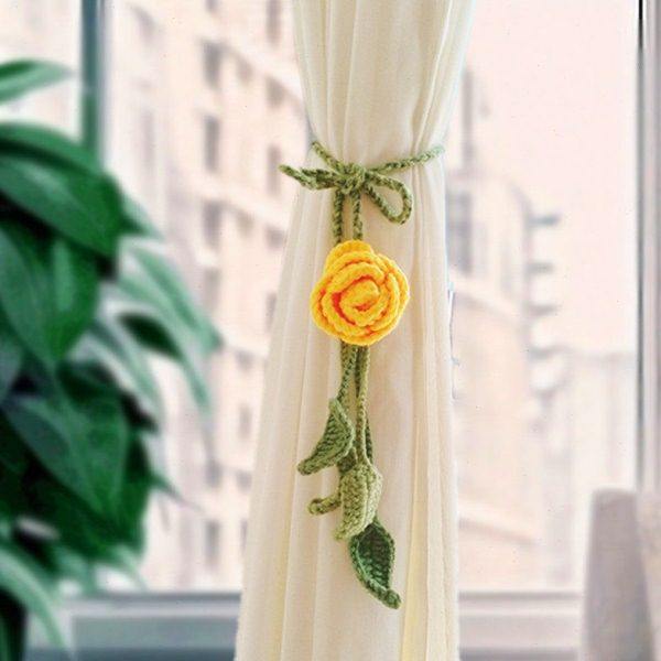 窗帘捆绑带轻奢简约田园风手工针织创意可调节卧室客厅窗纱束绳,居家布艺,窗帘绑带,淘宝优惠券,粉丝福利购,淘宝优惠卷