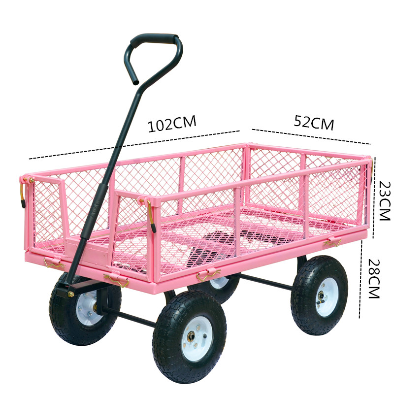 顺华枫手推车平板车加高折叠拖车拉货静音推车板车小拉.车搬运货