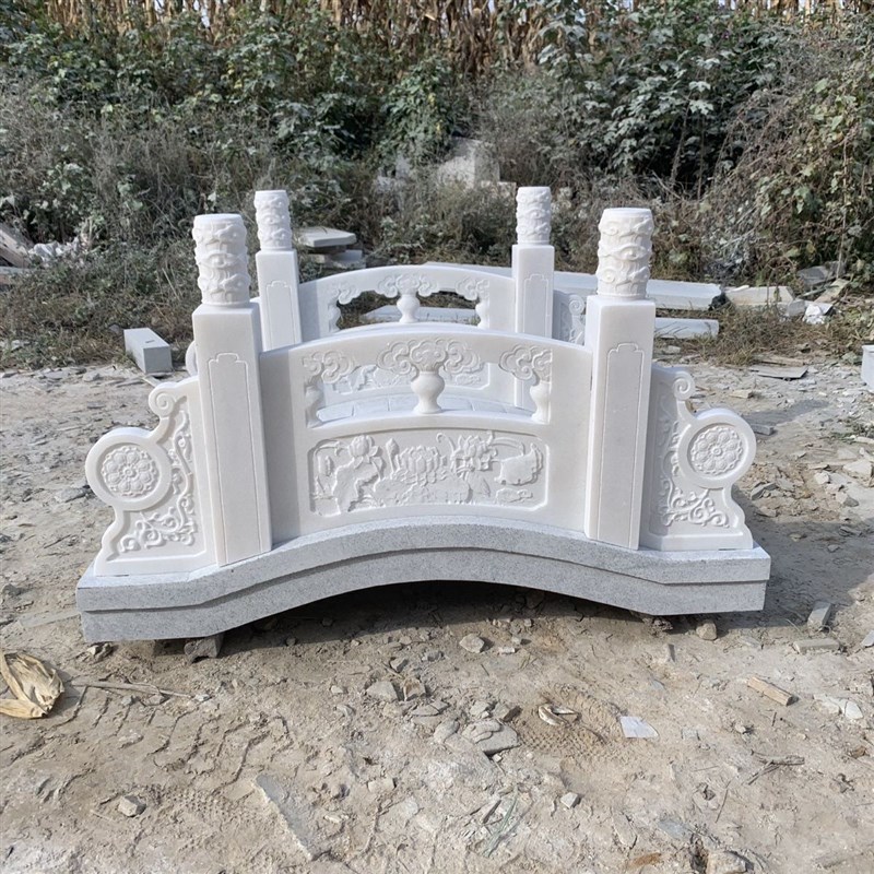 中国石桥室外石雕m桥白色大理石别墅景观石拱桥庭院大理石石桥