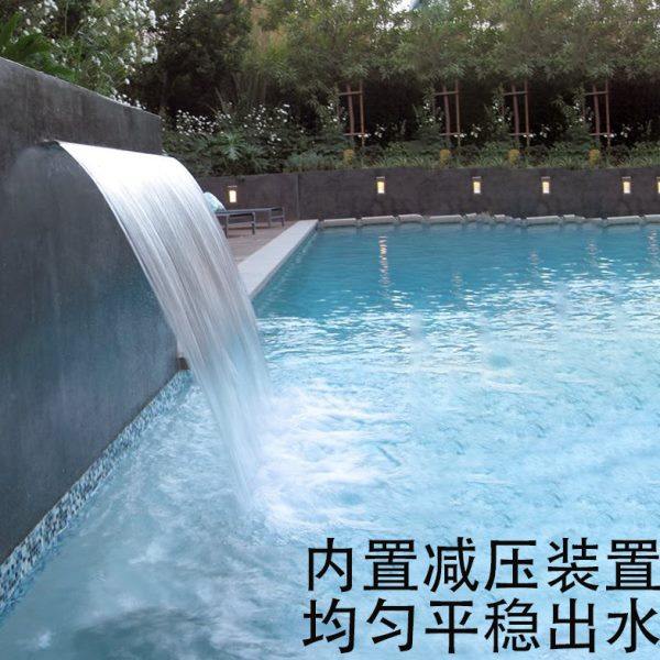不锈钢瀑布出水口水帘流水口庭院造景水幕墙鱼池水景墙人造叠水,商业/办公家具,叠水瀑布,淘宝优惠券,粉丝福利购,淘宝优惠卷
