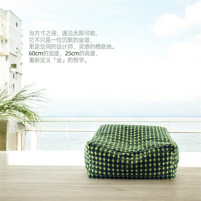 KANN割LZEN高端手工绿家A绒提花坐墩坐垫色用蒲团脚墩可拆洗