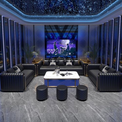 gyktv酒吧沙发新款商用轻奢清吧别墅包厢卡座L/U型茶几组合转角沙