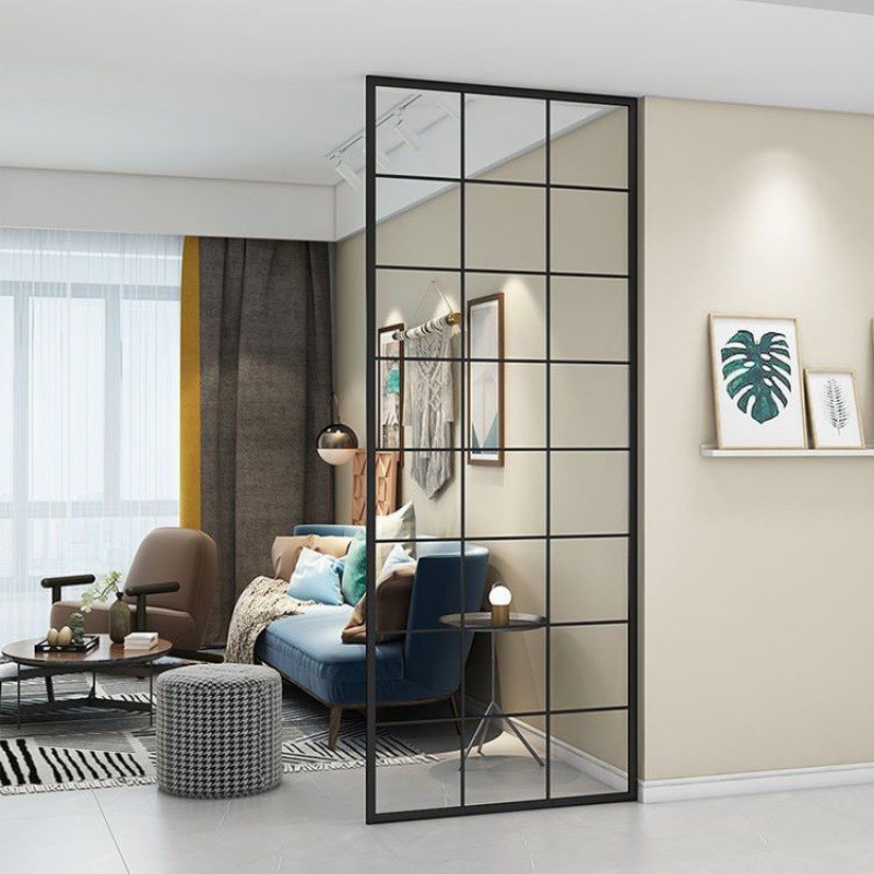 屏风隔断客厅遮挡家用免打孔卧室窗帘分割墙办公室镂空玄关隔断墙