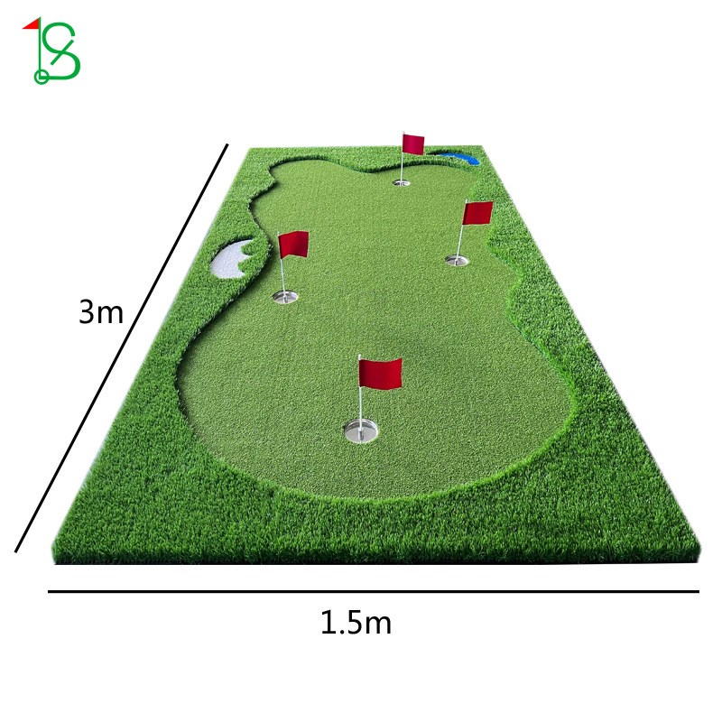 高尔夫推杆练习器室内外模拟训练球场草坪高尔夫人造果岭练习垫子