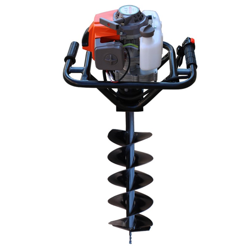 方架款两冲程汽油地钻挖坑机单人农用打洞打桩植树打孔机挖土孔眼