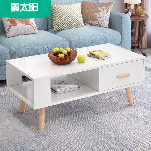 简约现代北欧茶几客厅时尚组合小户型木质创意方形简易小茶几桌子