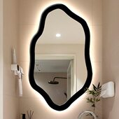 艺术装 饰镜北欧不规则梳妆镜轻奢壁挂网红异形镜子防雾浴室化妆镜